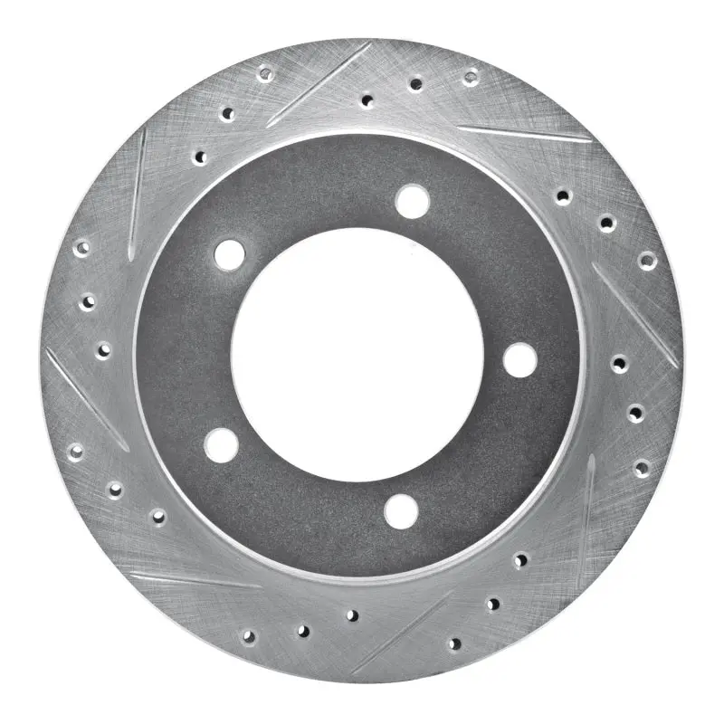 R1 91-98 Chevrolet Tracker Front Left Drilled & Slotted Silver Brake Rotor 1