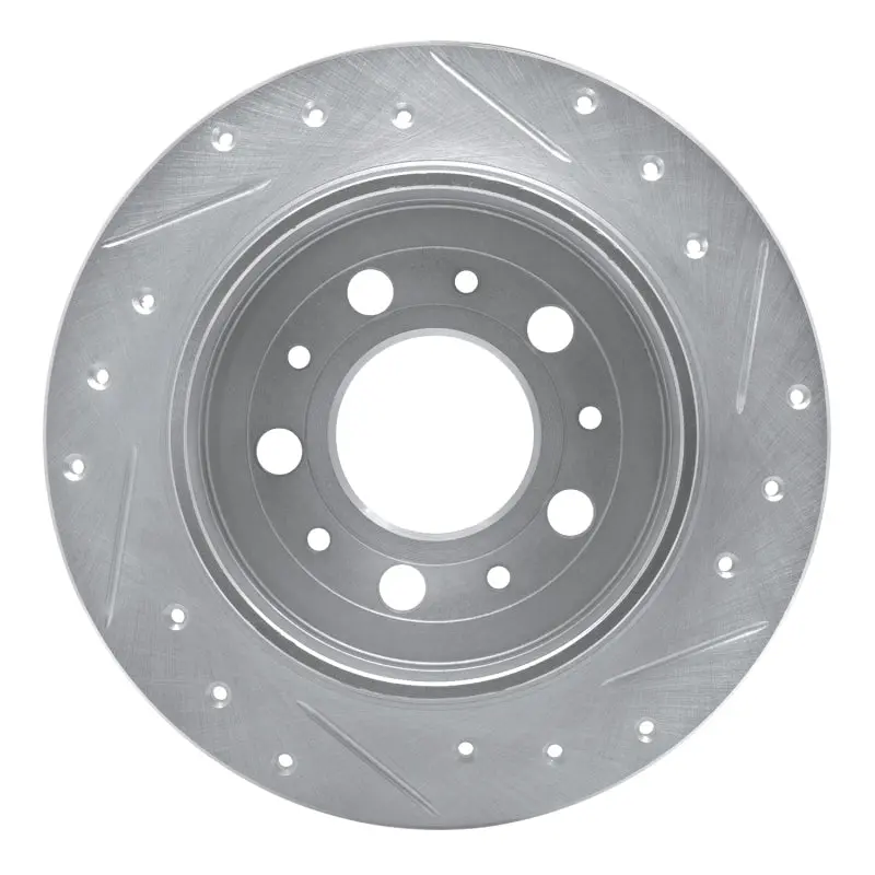 R1 88-94 Volvo 780 Rear Left Drilled & Slotted Silver Brake Rotor 2