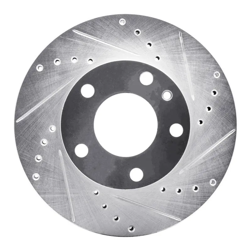 R1 82-86 Bmw 735I Front Right Drilled & Slotted Silver Brake Rotor 1