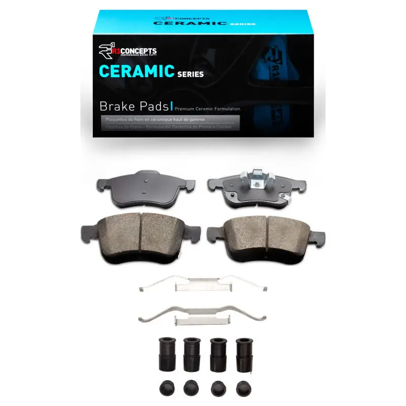 R1 14-19 Fiat 500L Front Ceramic Pads & Hardware Kit 1