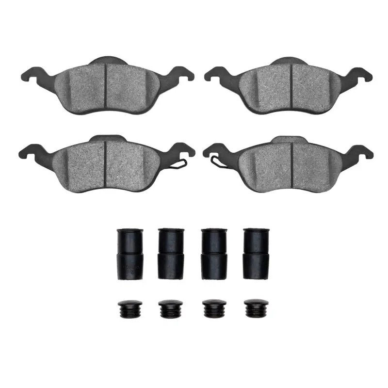 R1 00-04 Ford Focus Front Semi Met Pads & Hardware Kit 1