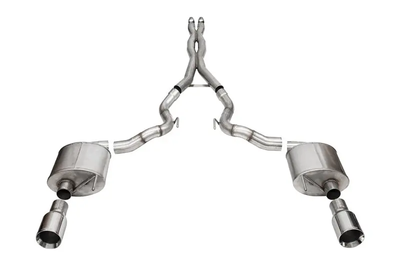 Corsa 24-25 Ford Mustang Gt Xtreme 3In Cat-Back Dual Rear Exhaust W/4.5In Straight-Cut Polish Tips 1