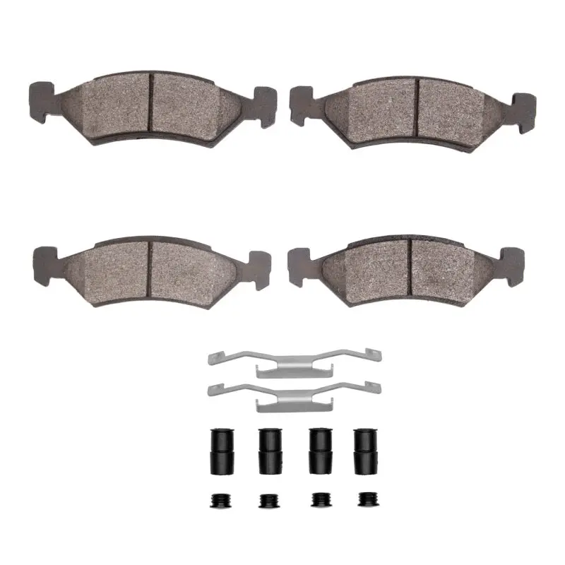 R1 81-89 Chrysler Lebaron Front Semi Met Pads & Hardware Kit 1