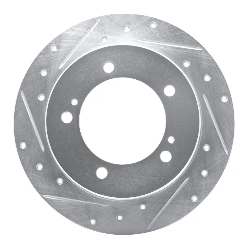 R1 83-98 Chevrolet Tracker Front Right Drilled & Slotted Silver Brake Rotor 1