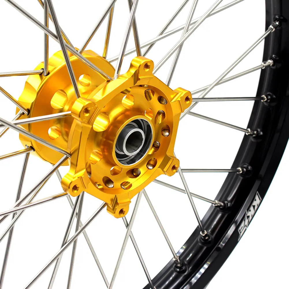 Kke 1.6*21" Front Wheel For Suzuki Rmz250 2007-2025 Rmz450 2005-2025 Gold&Black 2