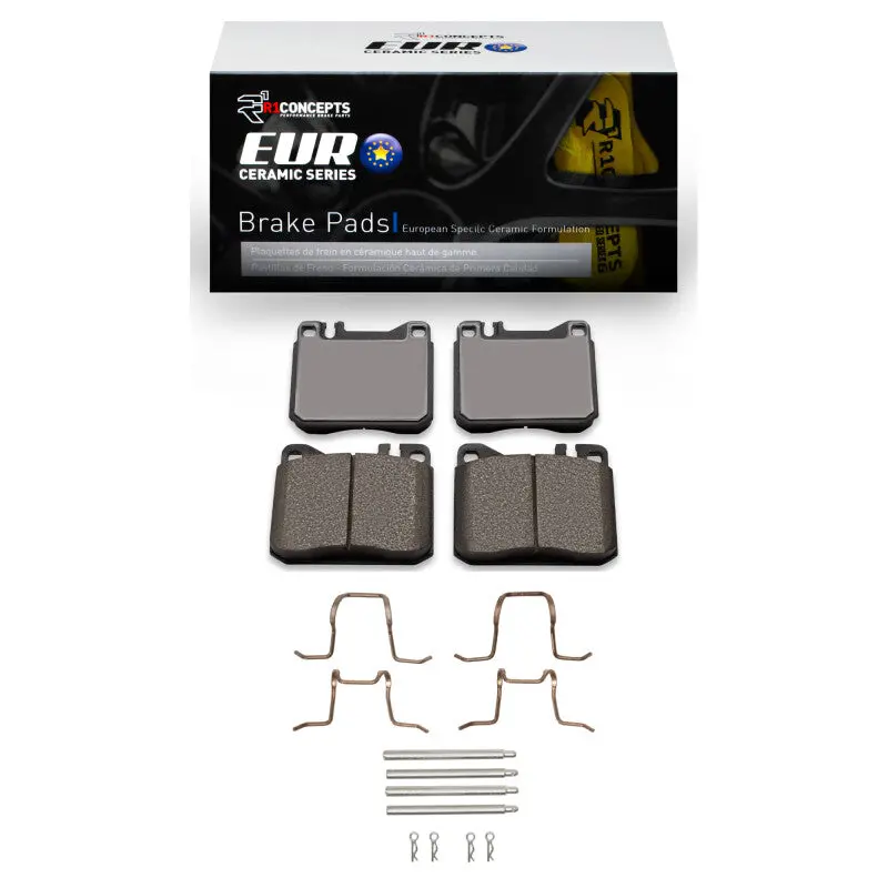 R1 79-85 Mercedes-Benz 500Sel Front Euro Ceramic Pads & Hardware Kit 1