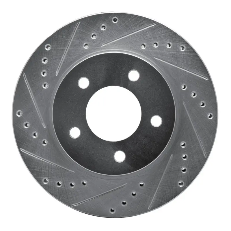 R1 98-00 Chrysler Lhs Front Left Drilled & Slotted Silver Brake Rotor 1