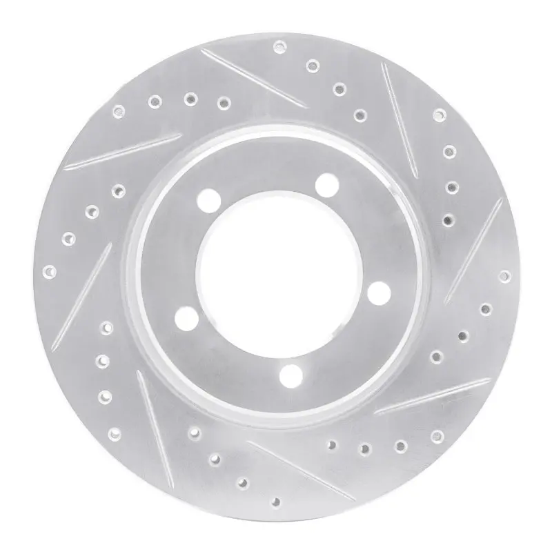 R1 67-70 Chevrolet Impala Front Right Drilled & Slotted Silver Brake Rotor 1