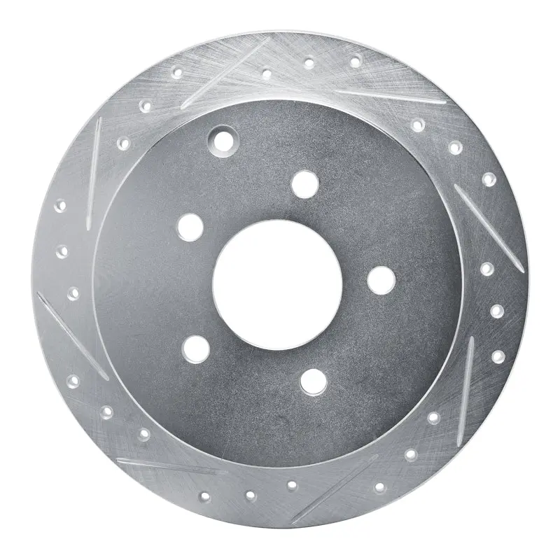 R1 01-07 Buick Rendezvous Rear Left Drilled & Slotted Silver Brake Rotor 1