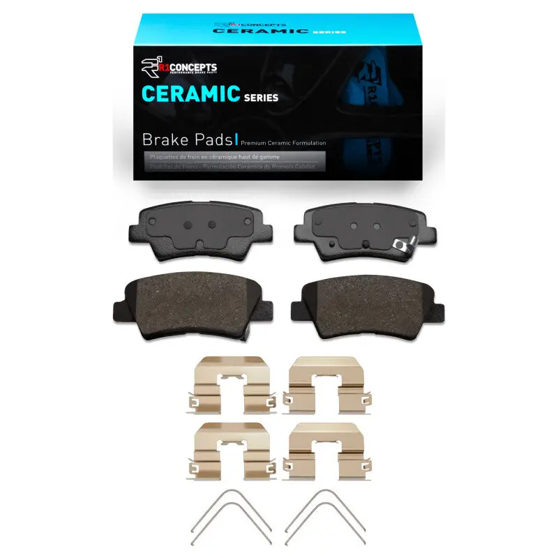 R1 11-25 Dodge Attitude (Mexico) Rear Ceramic Brake Pads & Hardware Kit 1