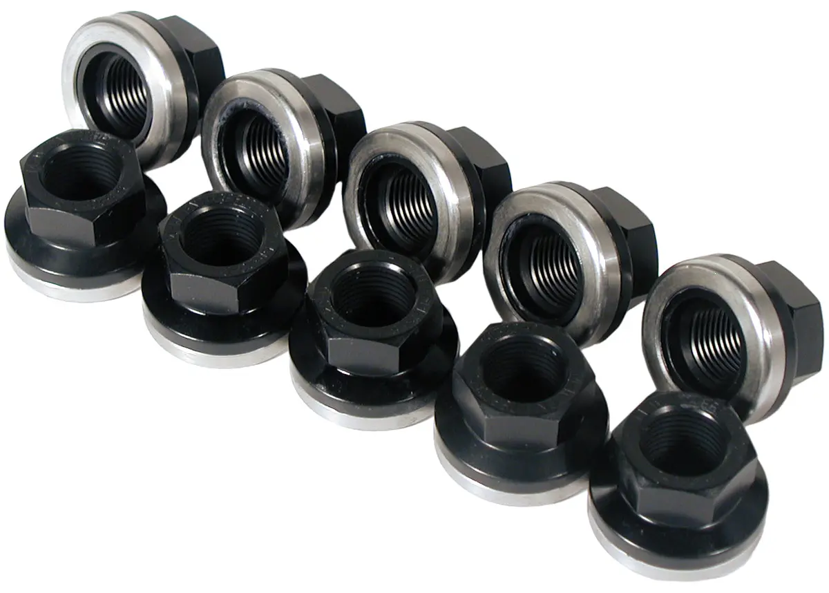 5/8-18 Aluminum Bearing Washer Lugnut 3/8" Grip 10 Pack 1