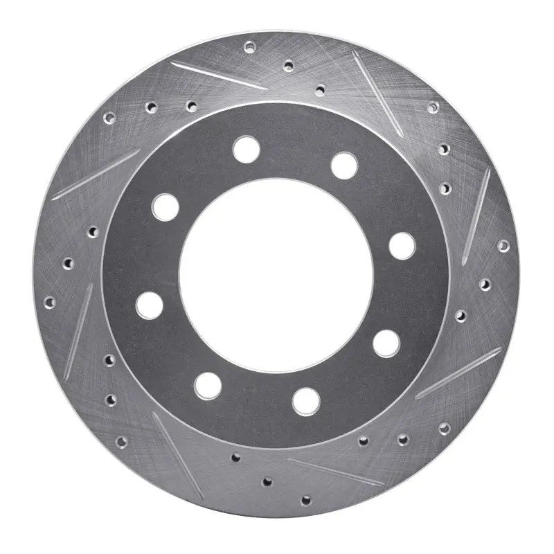 R1 99-20 Chevy Silverado 2500 Hd/2500 Hd Classic Rear Right Drilled & Slotted Silver Brake Rotor 1