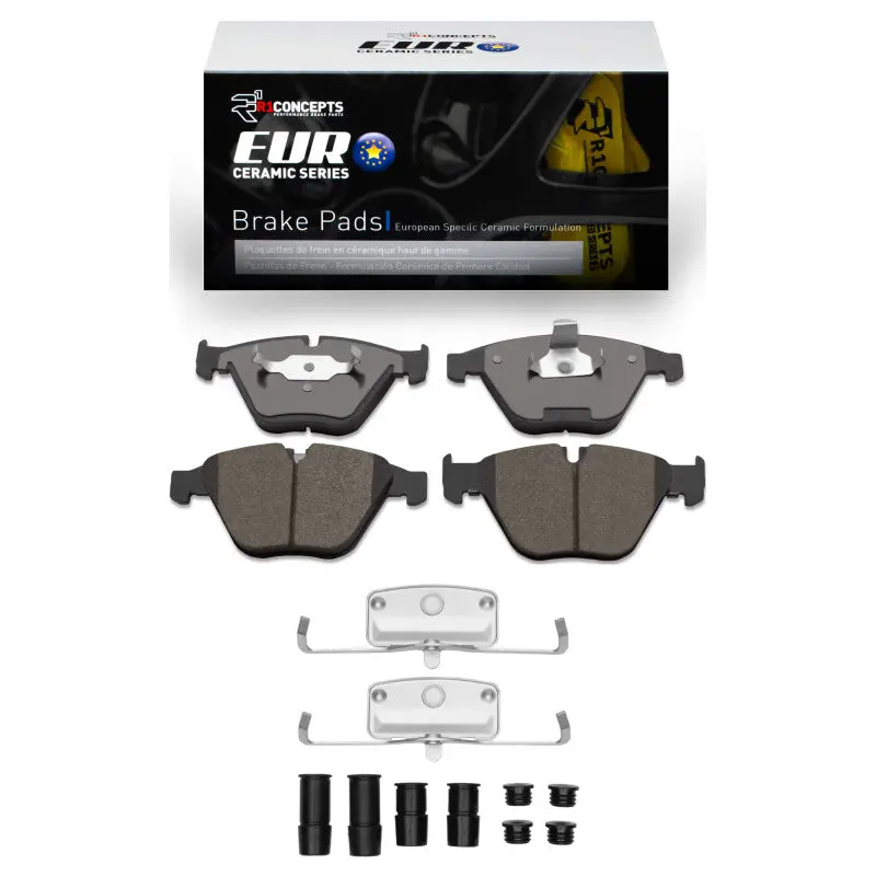 R1 02-13 Bmw 650I Coupe Front Euro Ceramic Pads & Hardware Kit 1