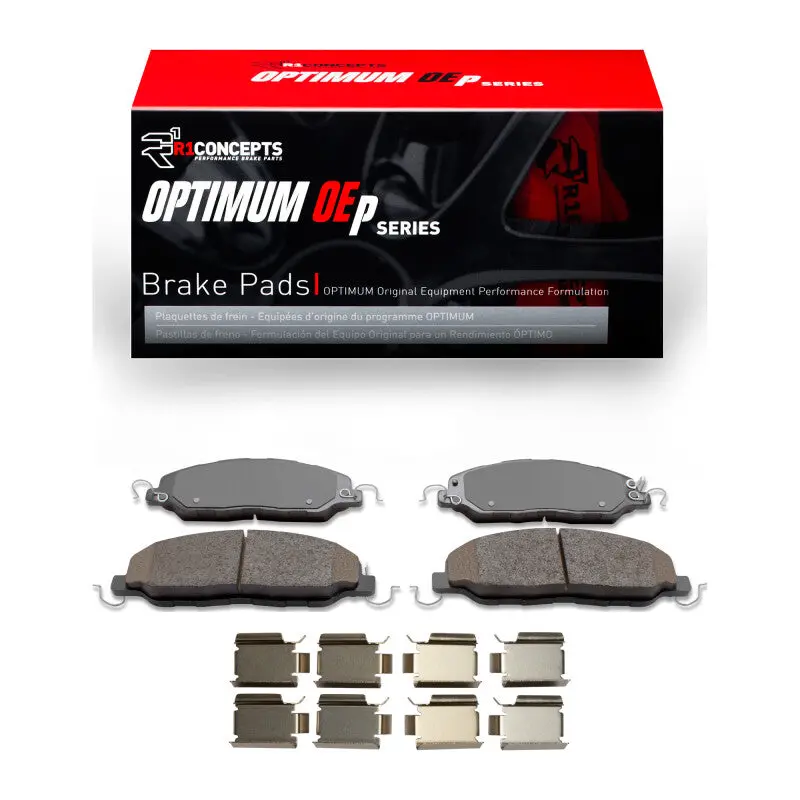 R1 05-14 Ford Mustang Front Optimum Oe Brake Pads & Hardware Kit 1