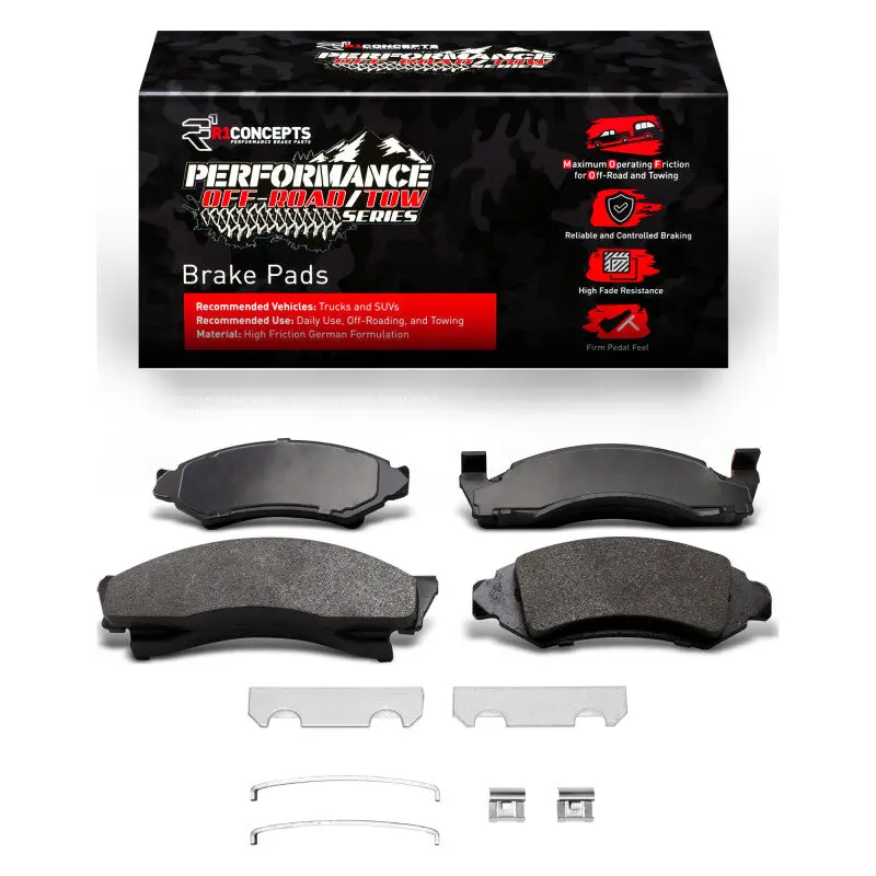 R1 1973-1985 Ford E-150 Econoline Club Wagon Front Off-Road/Tow Brake Pads & Hardware Kit 1