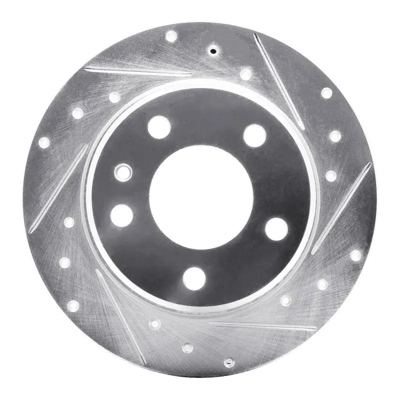 R1 78-81 Bmw 733I Rear Right Drilled & Slotted Silver Brake Rotor 1