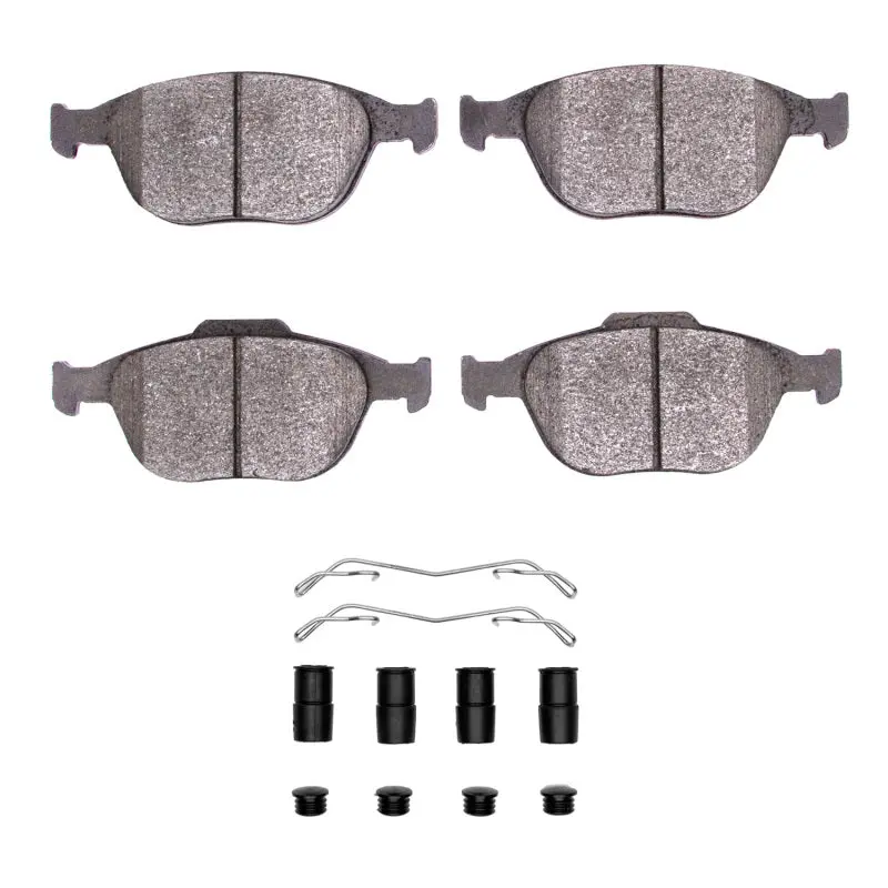 R1 02-13 Ford Transit Connect Front Semi Met Pads & Hardware Kit 1