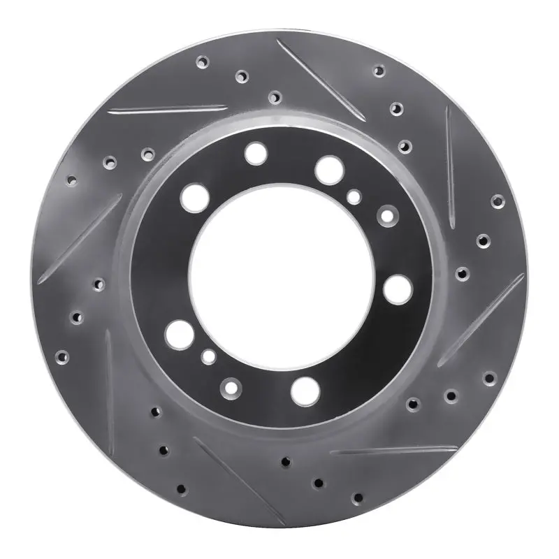 R1 87-97 Porsche 944 Turbo Rear Right Drilled & Slotted Silver Brake Rotor 1