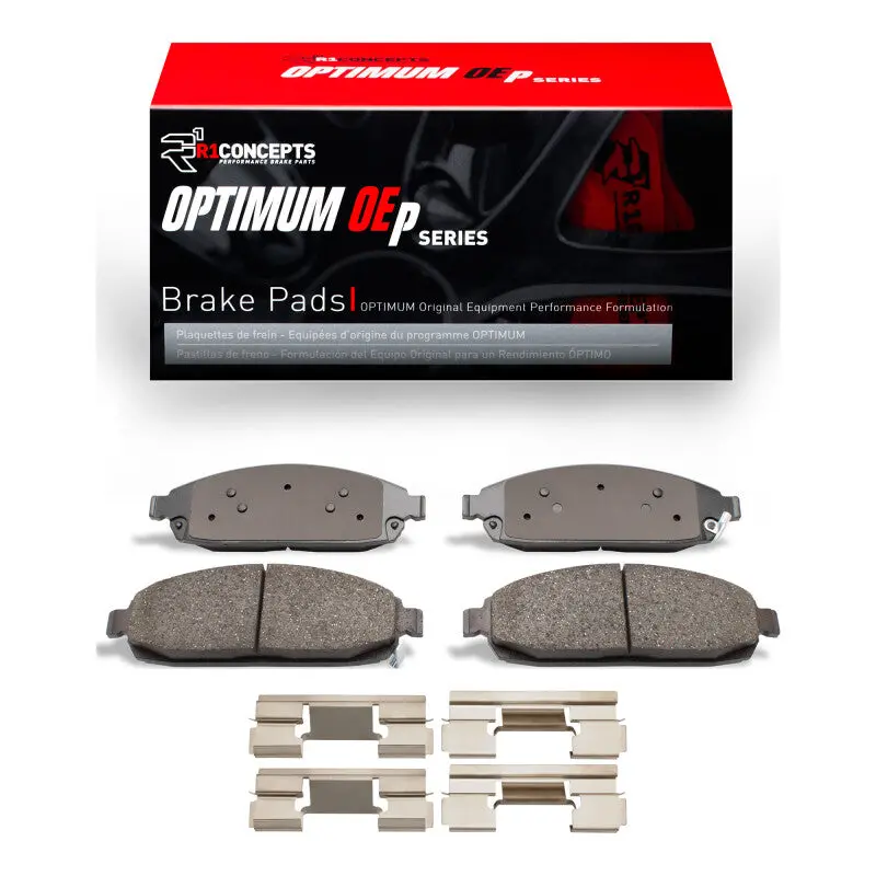 R1 05-10 Jeep Grand Cherokee Front Optimum Oe Pads & Hardware Kit 1