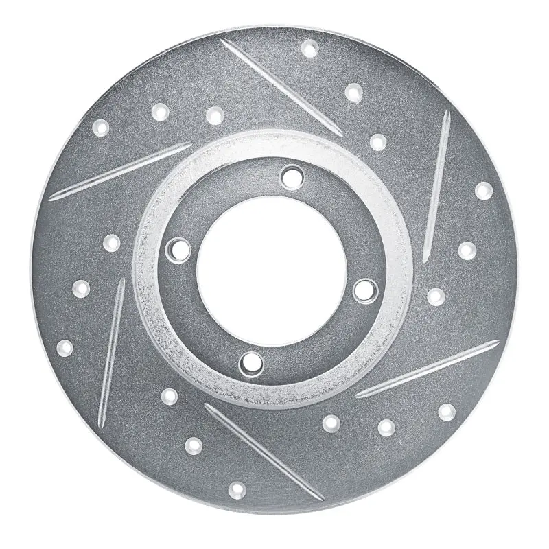 R1 76-84 Buick Opel Front Right Drilled & Slotted Silver Brake Rotor 1