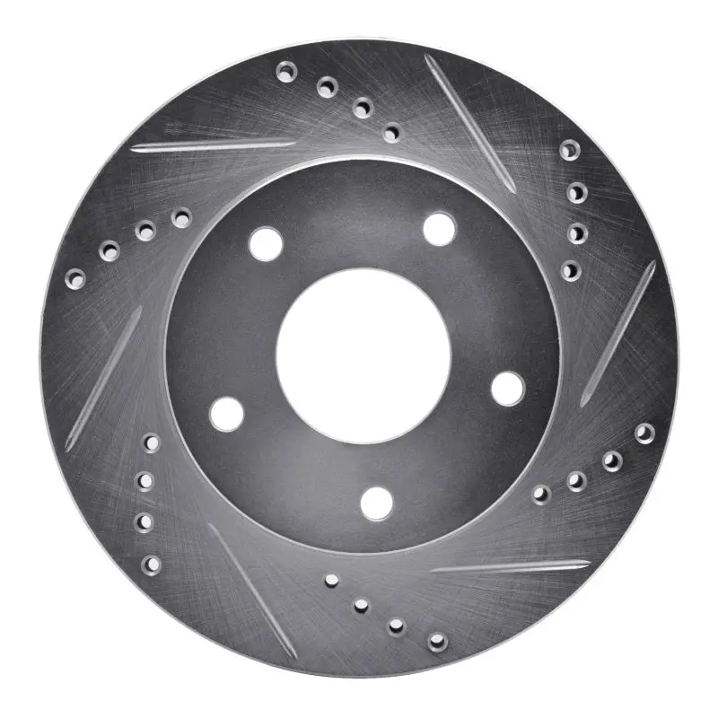 R1 1979-1998 Buick Riviera Front/Rear Right Drilled & Slotted Silver Brake Rotor 1