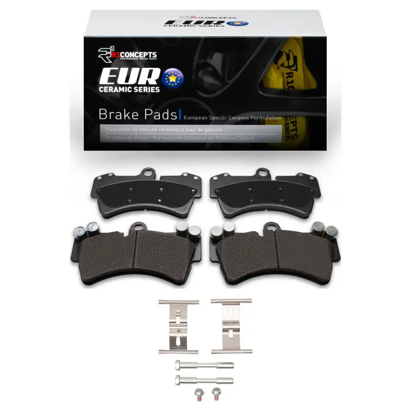 R1 03-15 Audi Q7 Front Euro Ceramic Pads & Hardware Kit 1