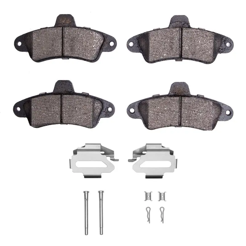 R1 95-00 Mercury Cougar Rear Euro Ceramic Brake Pads And Hardware Kit 1