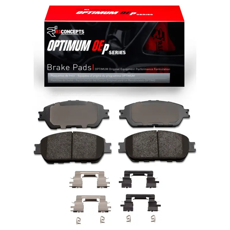 R1 04-10 Toyota Camry Front Optimum Oe Brake Pads & Hardware Kit 1