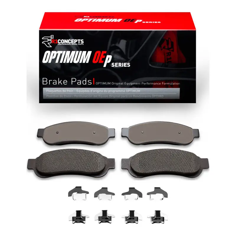 R1 05-10 Ford F-350 Super Duty 2Wd Rear Optimum Oe Pads & Hardware Kit 1