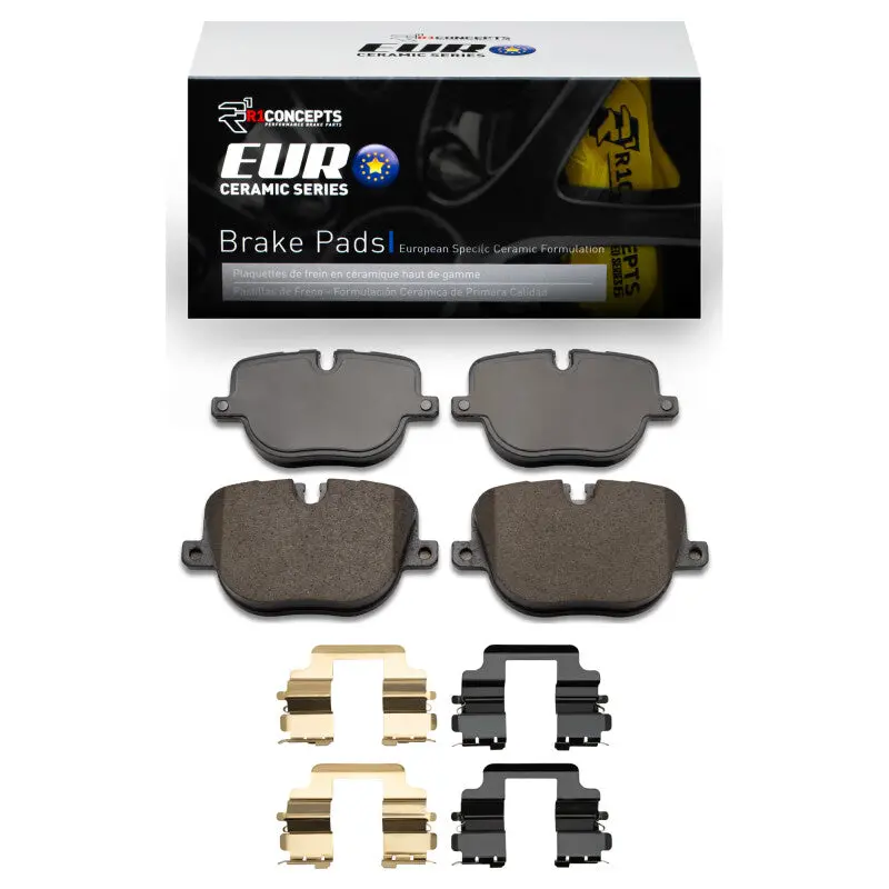 R1 10-13 Land Rover Range Rover Sport Rear Euro Ceramic Pads & Hardware Kit 1