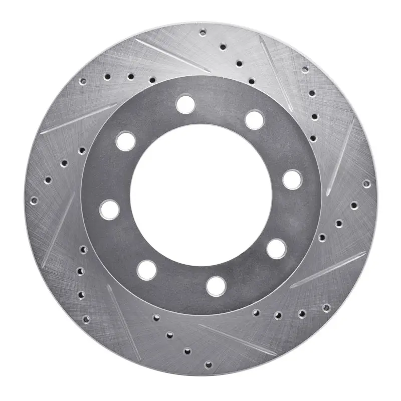 R1 05-12 Ford F-250 4Wd (Super Duty) Front Right Drilled & Slotted Silver Brake Rotor 1