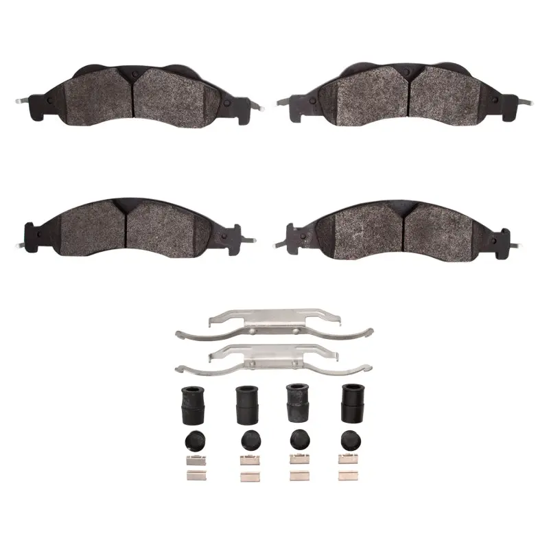 R1 07-09 Ford Expedition Front Semi Met Pads & Hardware Kit 1