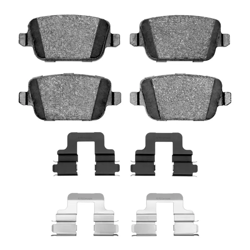 R1 07-10 Volvo S80 Rear Semi Met Pads & Hardware Kit 1