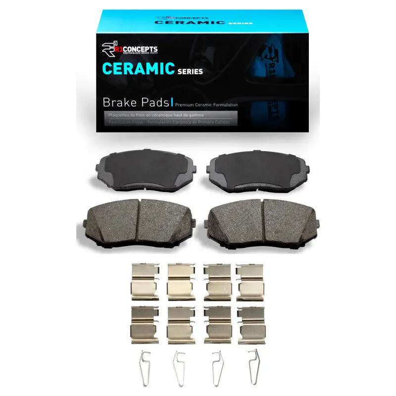 R1 2007-2025 Ford Edge Front R1 Ceramic Pads & Hardware Kit 1