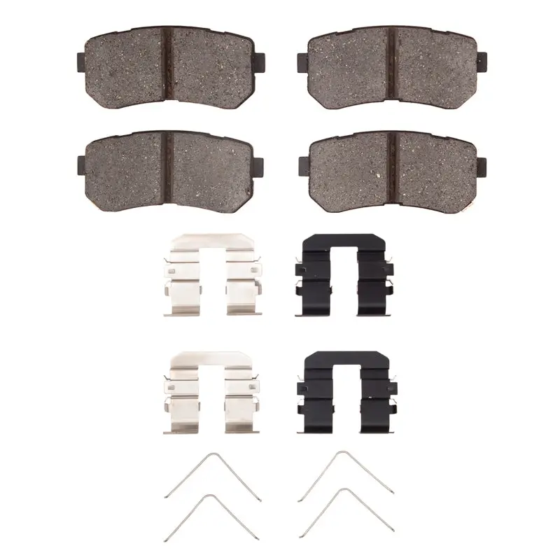 R1 18-25 Hyundai Kona Rear Ceramic Pads & Hardware Kit 1