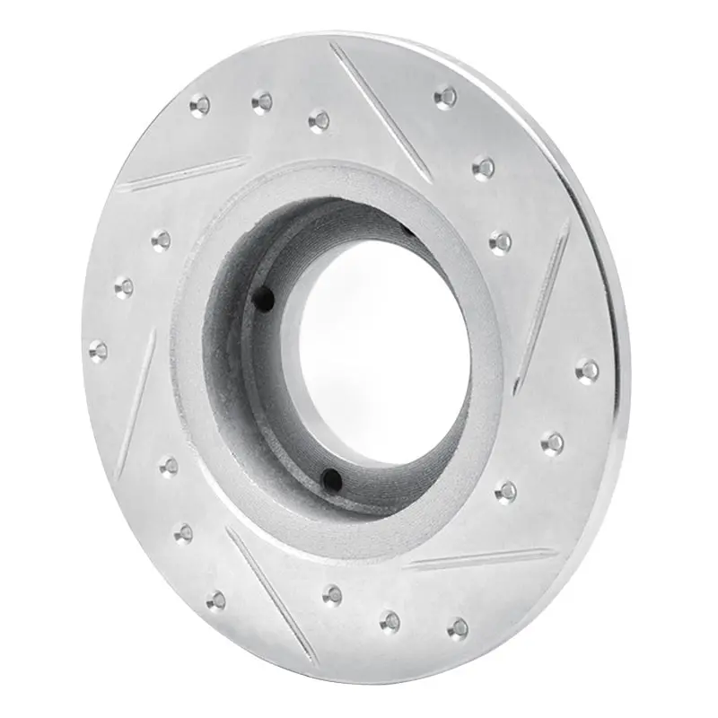 R1 85-91 Subaru Xt Rear Left Drilled & Slotted Silver Brake Rotor 2