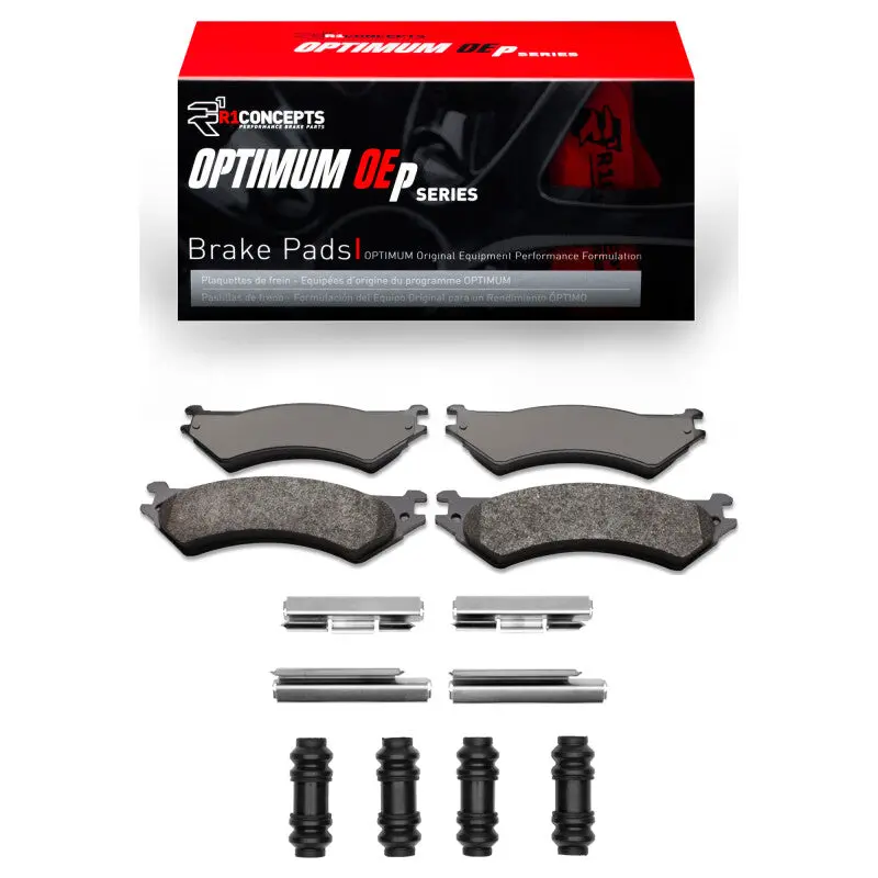 R1 99-07 Ford E-250 Rear Optimum Oe Pads & Hardware Kit 1