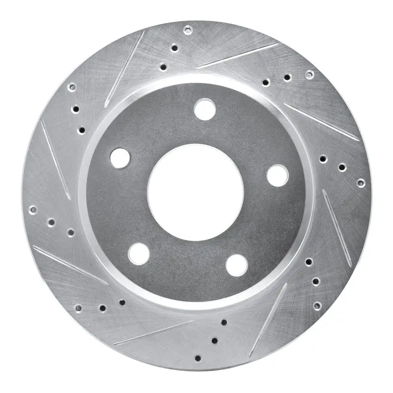 R1 05-11 Dodge Dakota 4Wd Front Left Drilled & Slotted Silver Brake Rotor 1