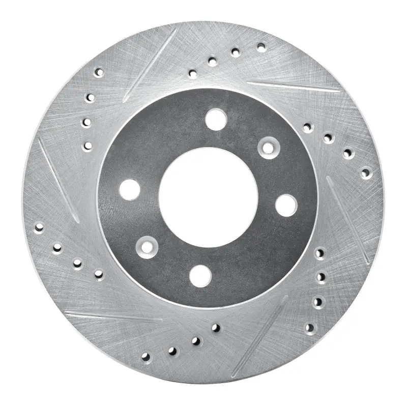 R1 03-06 Dodge Verna (Mexico) Front Left Drilled & Slotted Silver Brake Rotor 1