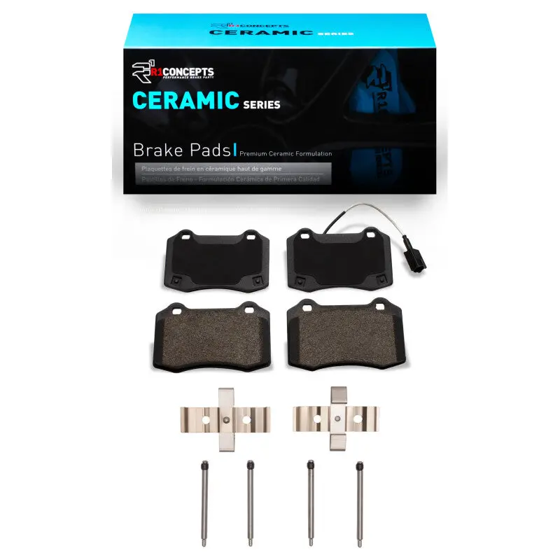R1 14-22 Maserati Ghibli Rear Ceramic Pads & Hardware Kit 1