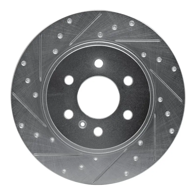 R1 06-06 Buick Terraza Rear Left Drilled & Slotted Silver Brake Rotor 1