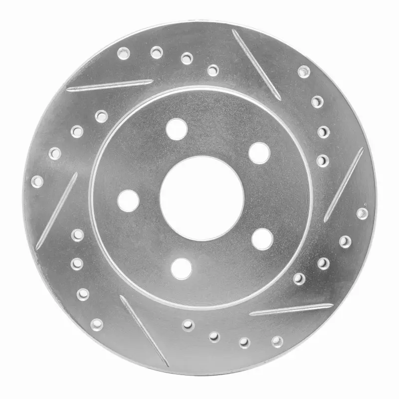 R1 91-92 Dodge Monaco Front Right Drilled & Slotted Silver Brake Rotor 1