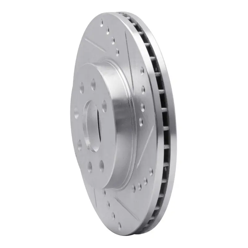 R1 00-02 Daewoo Nubira Front Right Drilled & Slotted Silver Brake Rotor 2