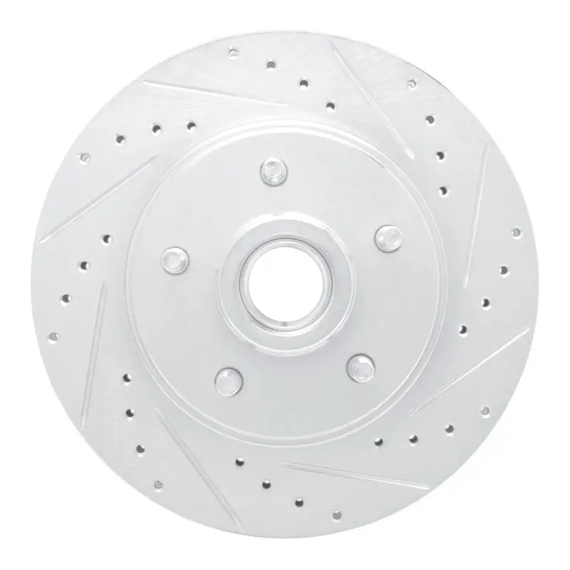 R1 67-72 Cadillac Commercial Chassis Front Right Drilled & Slotted Silver Brake Rotor 1