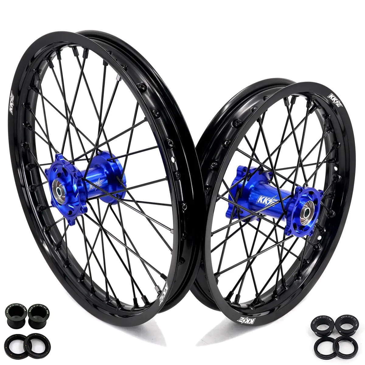 Kke 1.6*19 & 1.85*16 Spoked Kid's Wheels Rims Set For Kawasaki Kx80 Kx85 1