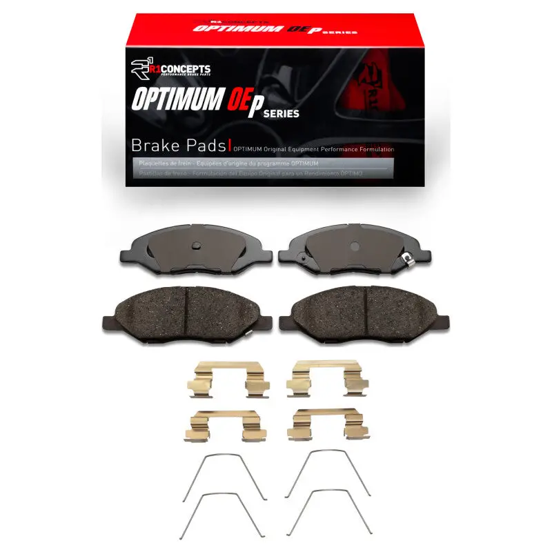 R1 07-17 Nissan Tiida (Mexico) Front Optimum Oe Brake Pads & Hardware Kit 1