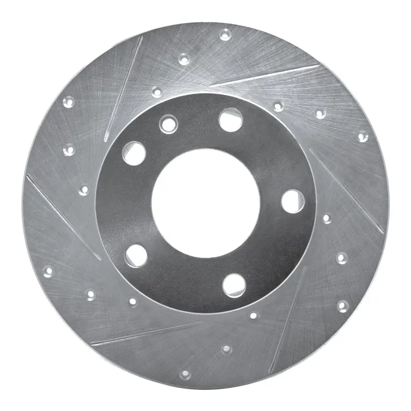 R1 76-76 Bmw 530I Front Left Drilled & Slotted Silver Brake Rotor 1