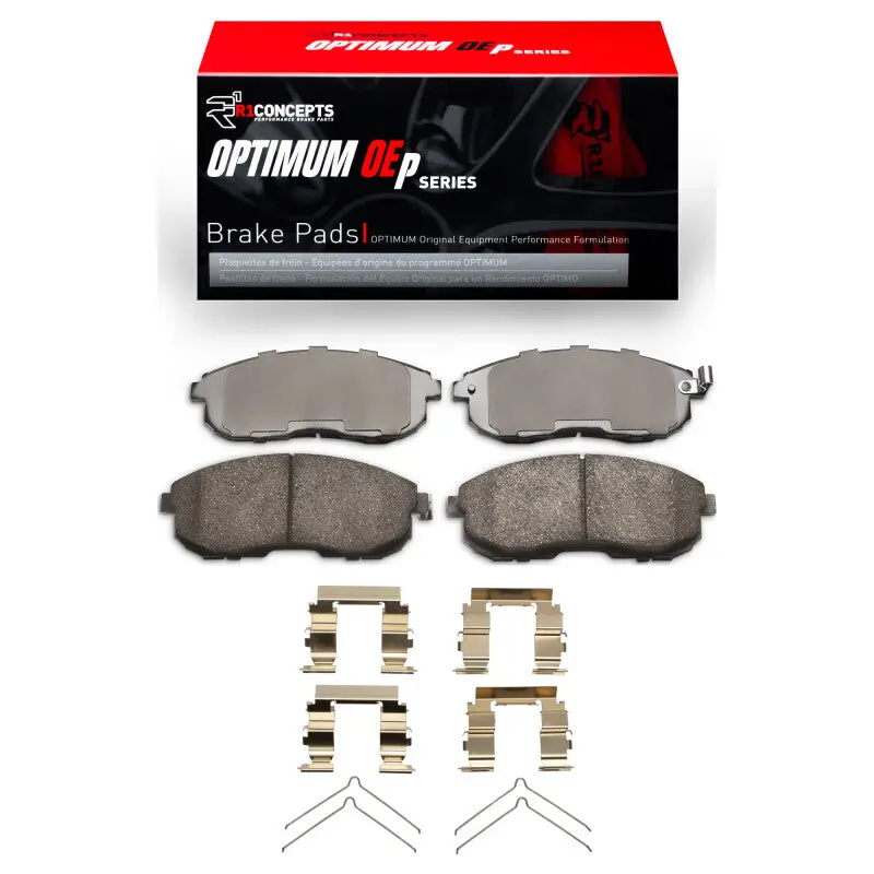 R1 89-06 Infiniti G20 Front Optimum Oe Brake Pads & Hardware Kit 1