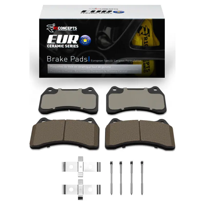R1 03-05 Jaguar S-Type Front Euro Ceramic Pads & Hardware Kit 1