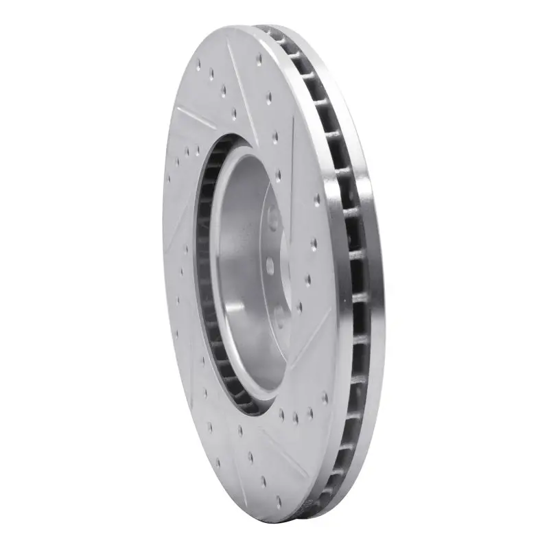 R1 07-18 Land Rover Range Rover Evoque Front Left Drilled & Slotted Silver Brake Rotor 2